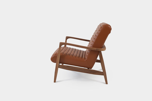 LAICA | Modern Armchair and Ottoman in Italian Leather or Wool image 11