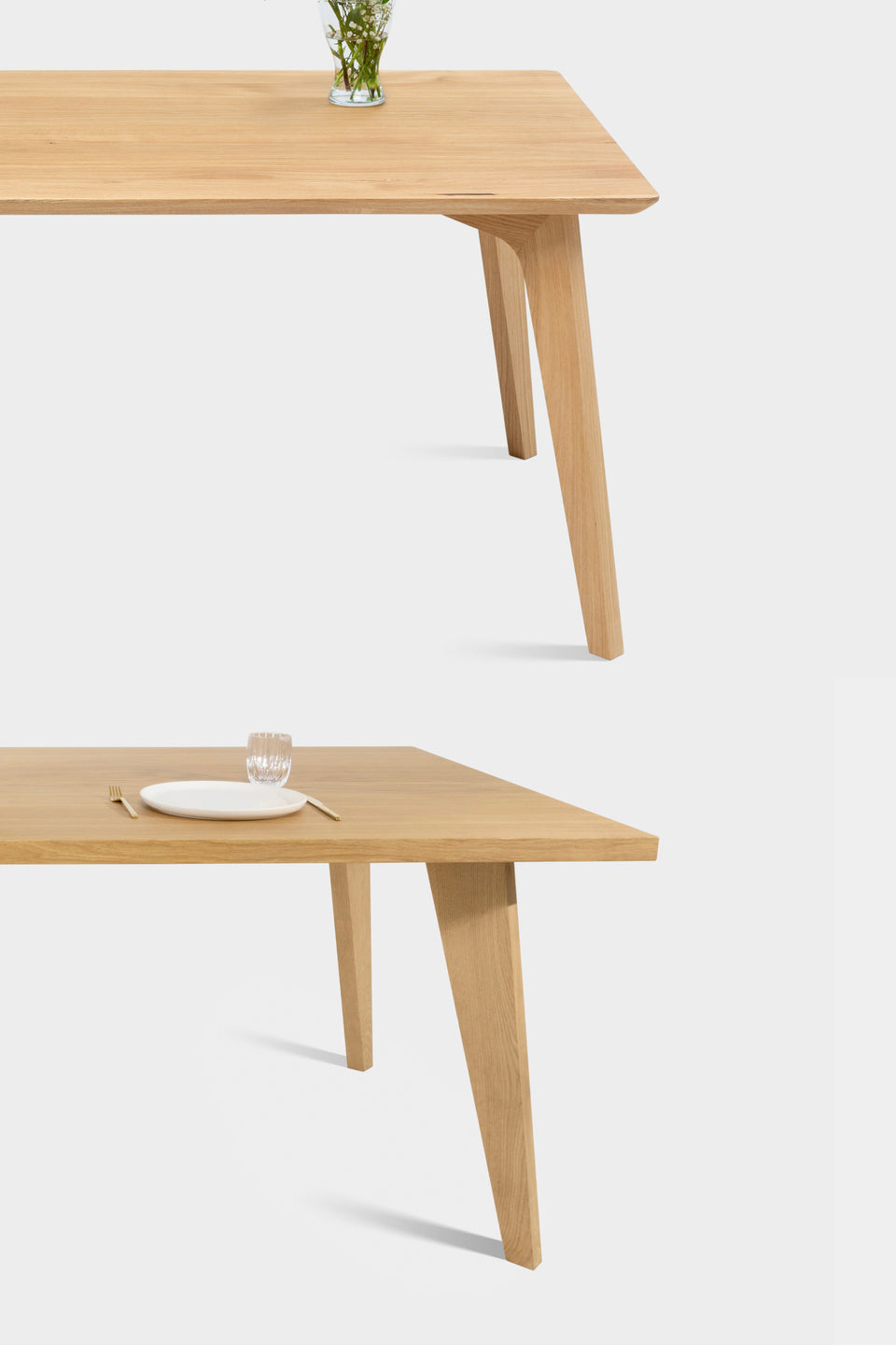 Distinctive leg styles: choose between curved or straight profiles.