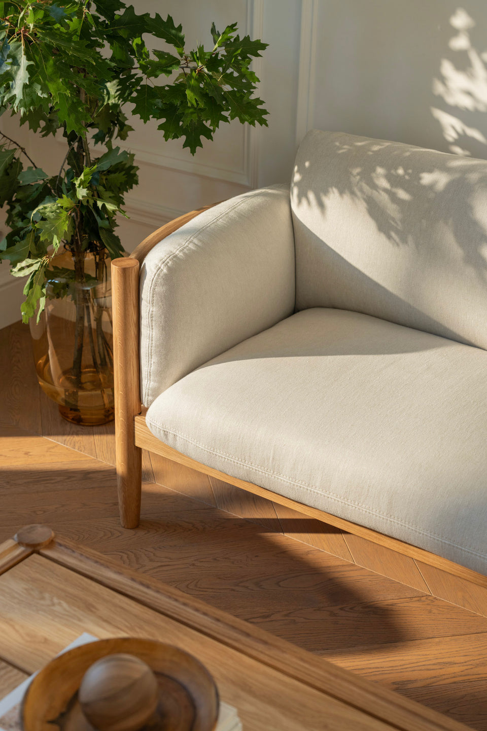 Soft, deep cushions with removable covers.