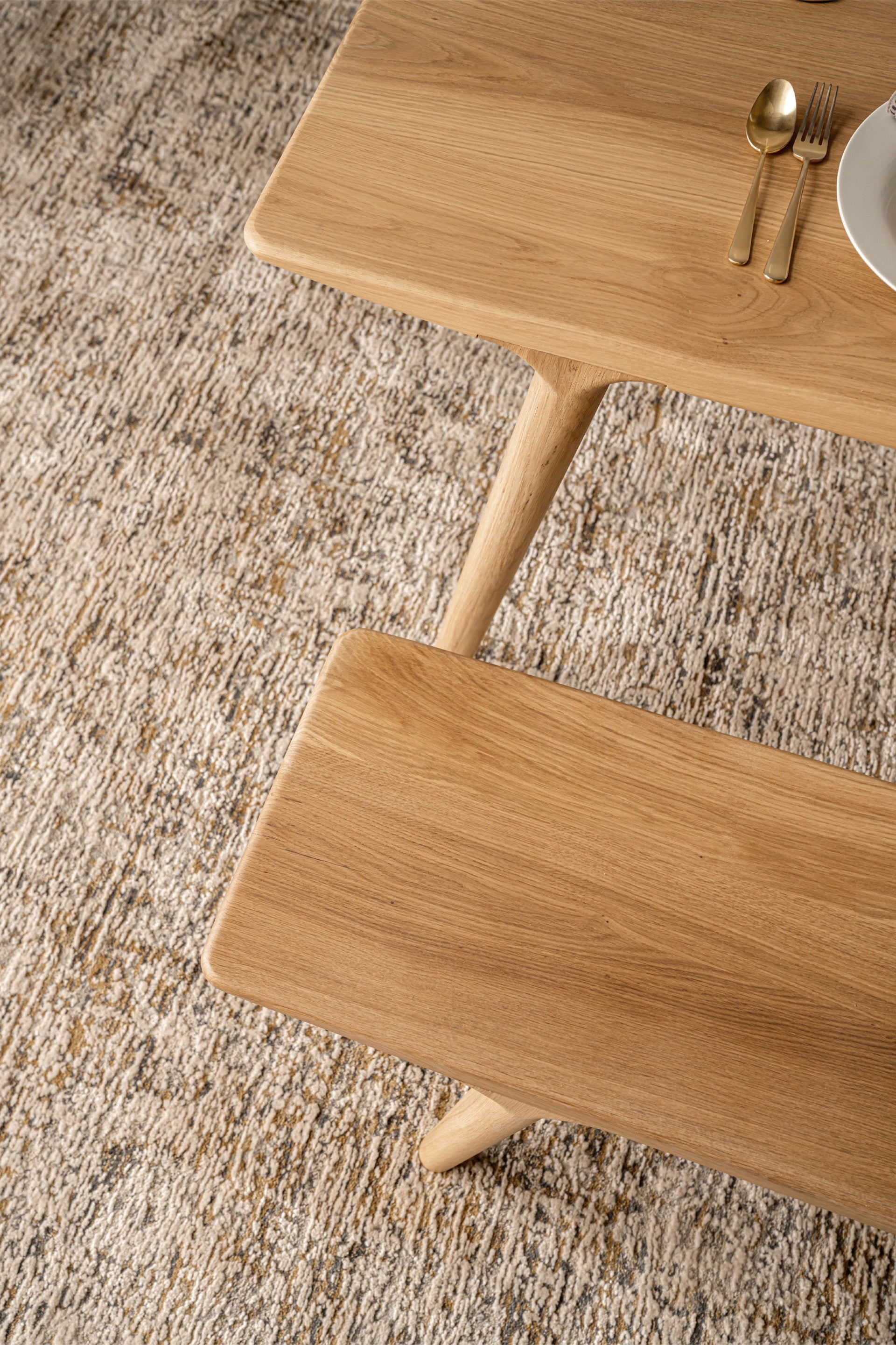 Clean lines with softly curved corners.