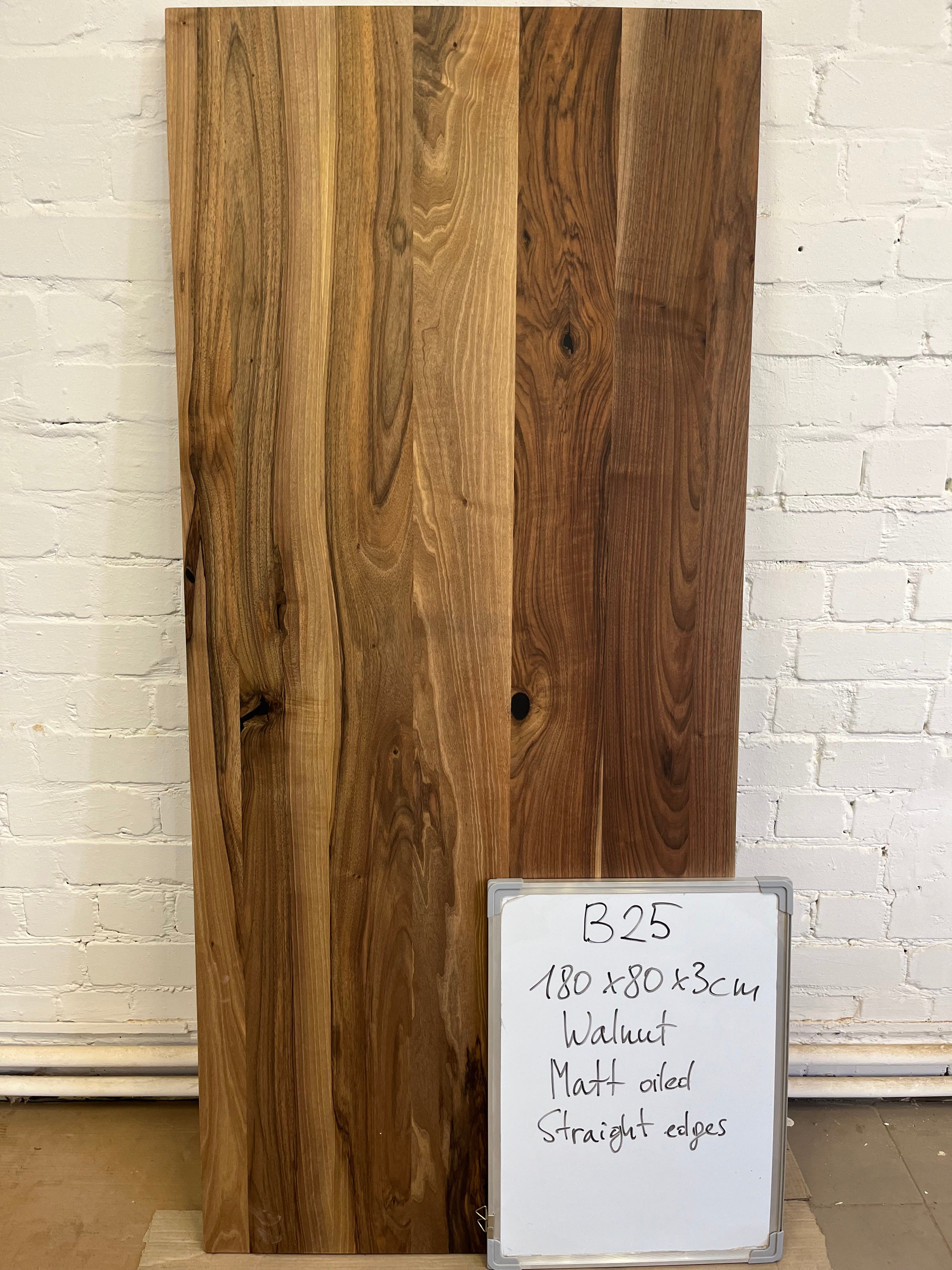 Table Top | Walnut | 180 x 80 x 3 cm | B25 Stock