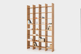 AGATA | Contemporary Oak Bookcase 63" x 102" image 2