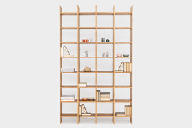 AGATA | Contemporary Oak Bookcase 63" x 102" image 1