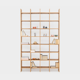 AGATA | Contemporary Oak Bookcase 63" x 102" image 8