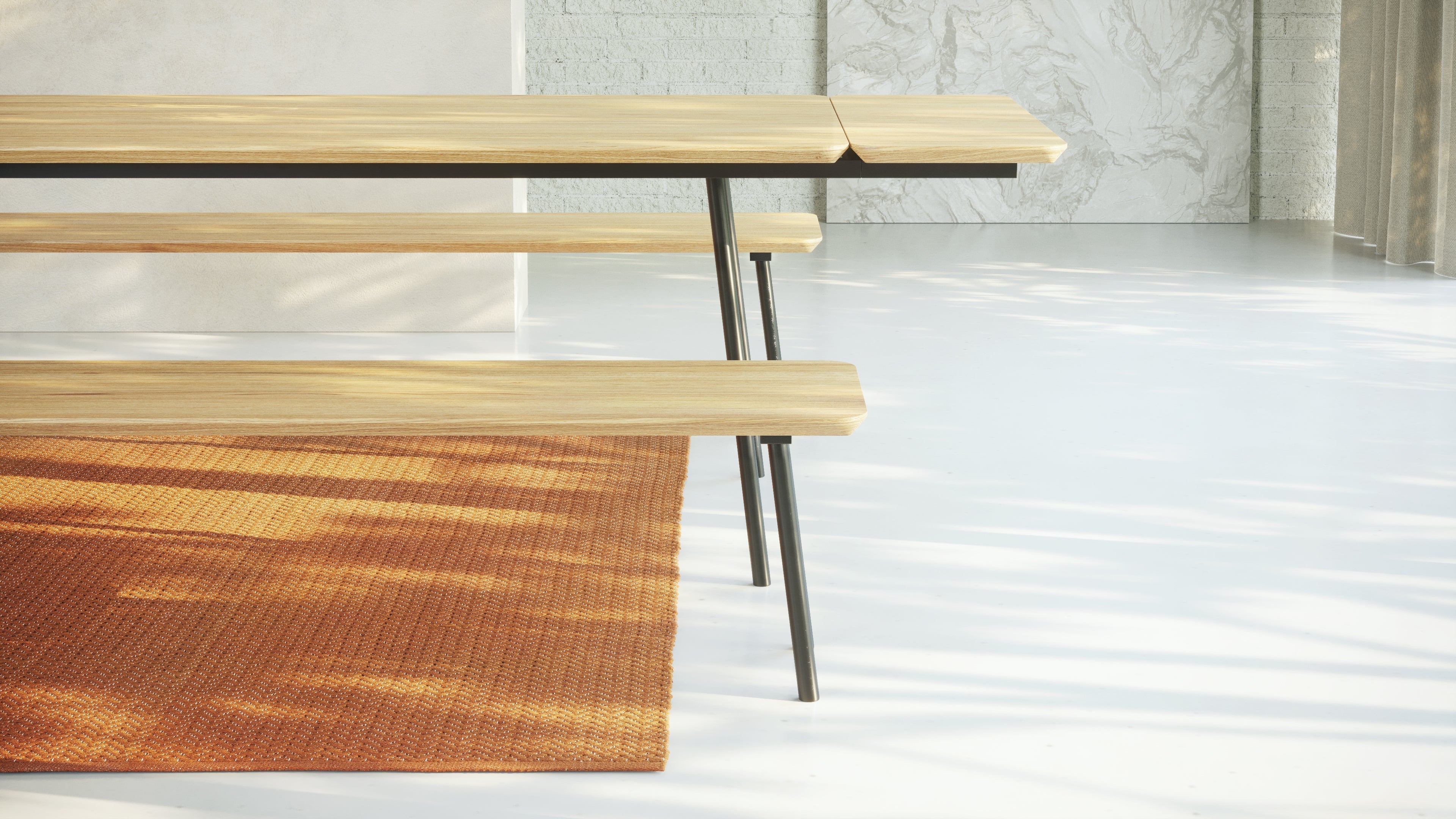 MARTA BENCH | Oak | 190 x 35 x 3 cm | N49/N50/51B Stock