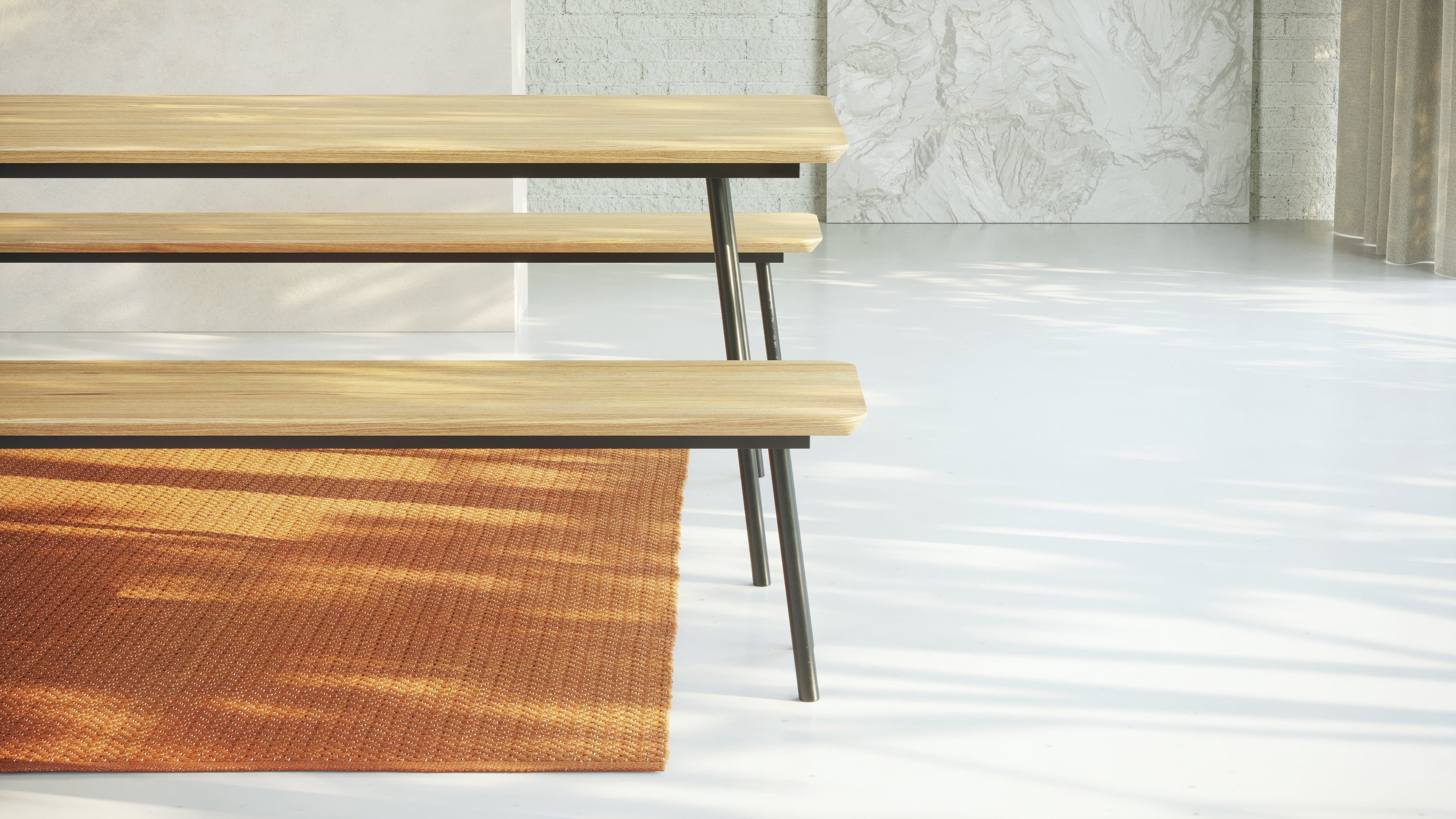 MARTA BENCH | Oak | 190 x 35 x 3 cm | N49/N50/51B Stock