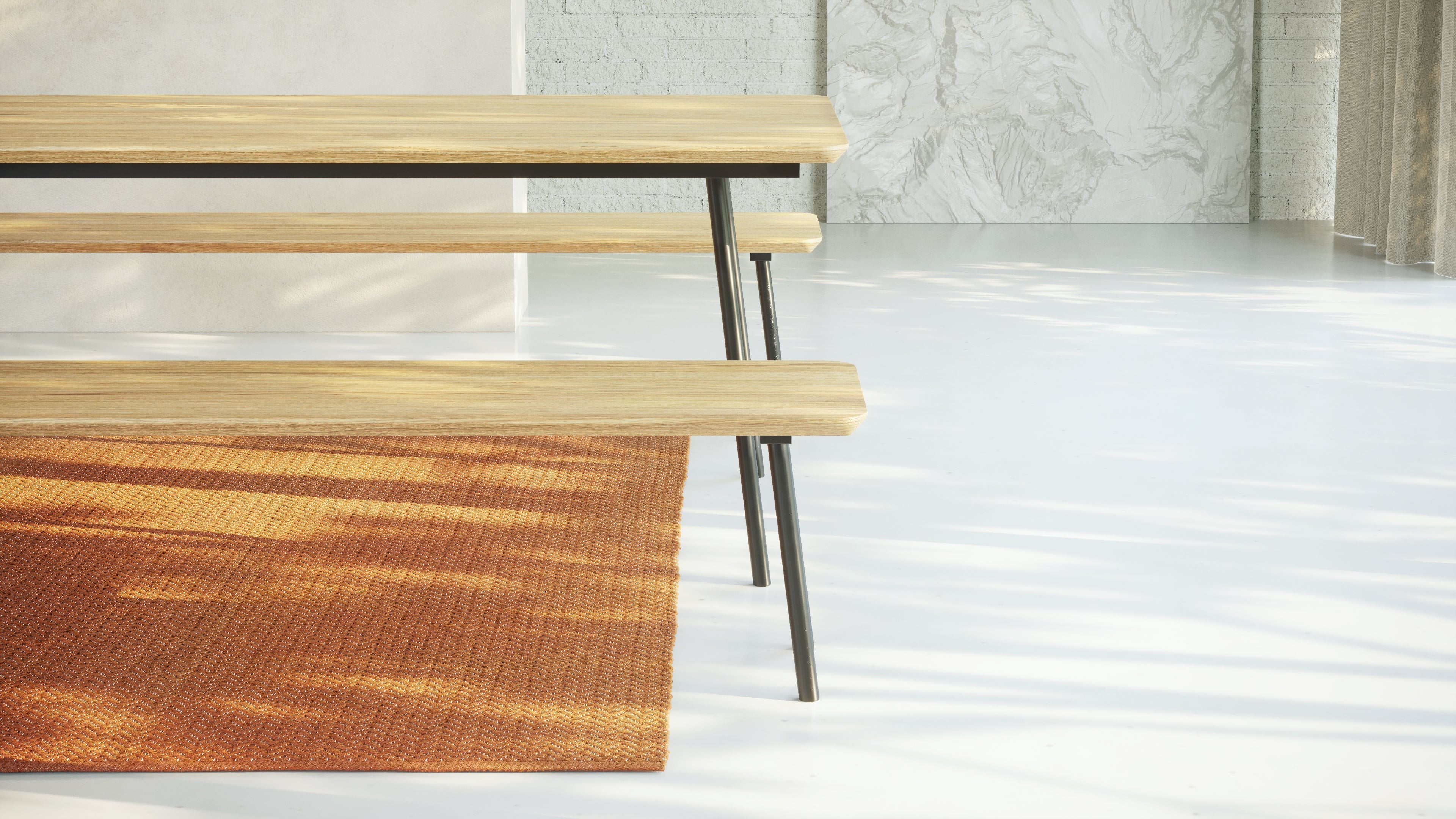 MARTA BENCH | Oak | 190 x 35 x 3 cm | N49/N50/51B Stock