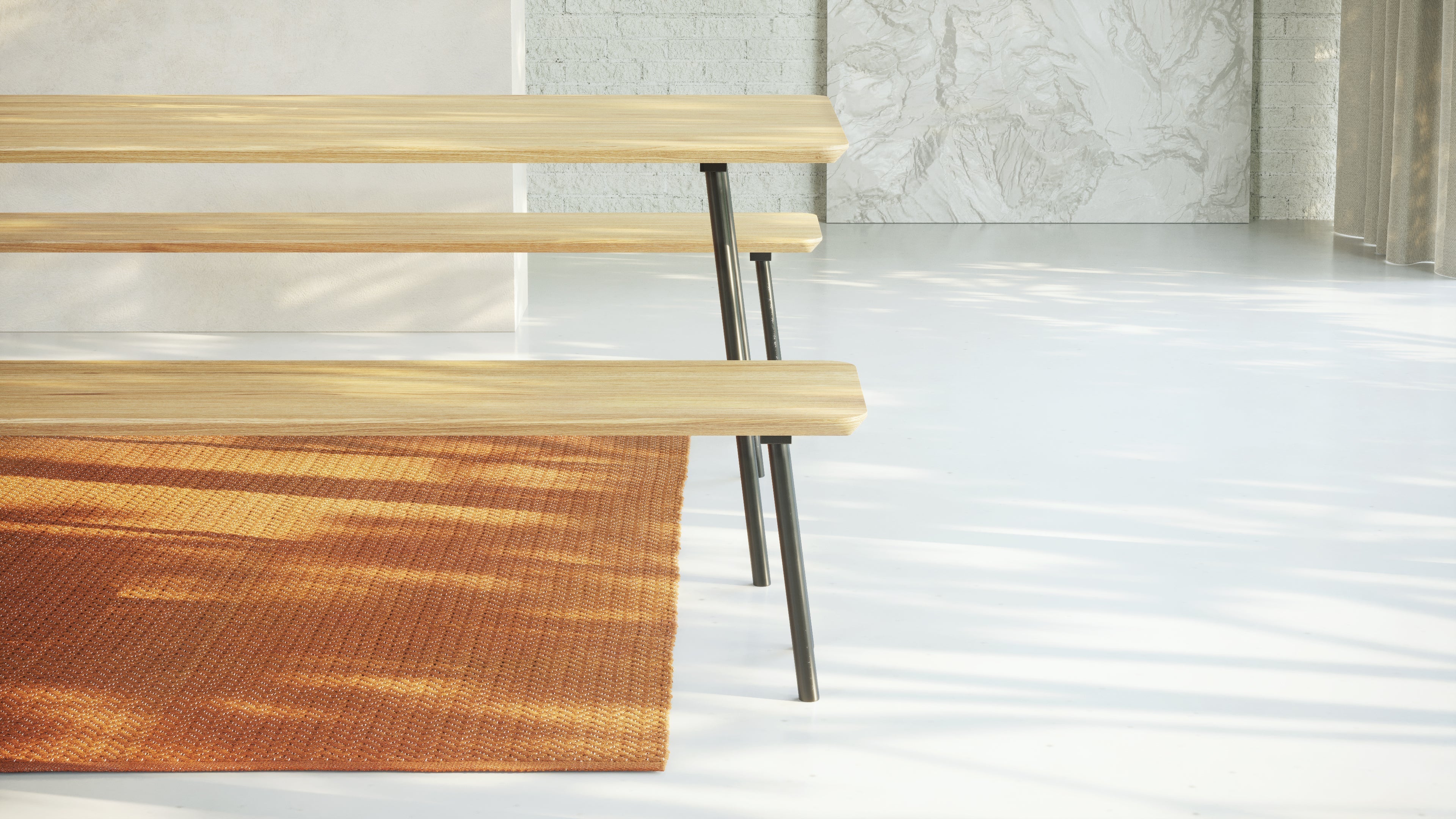 MARTA BENCH | Oak | 190 x 35 x 3 cm | N49/N50/51B Stock