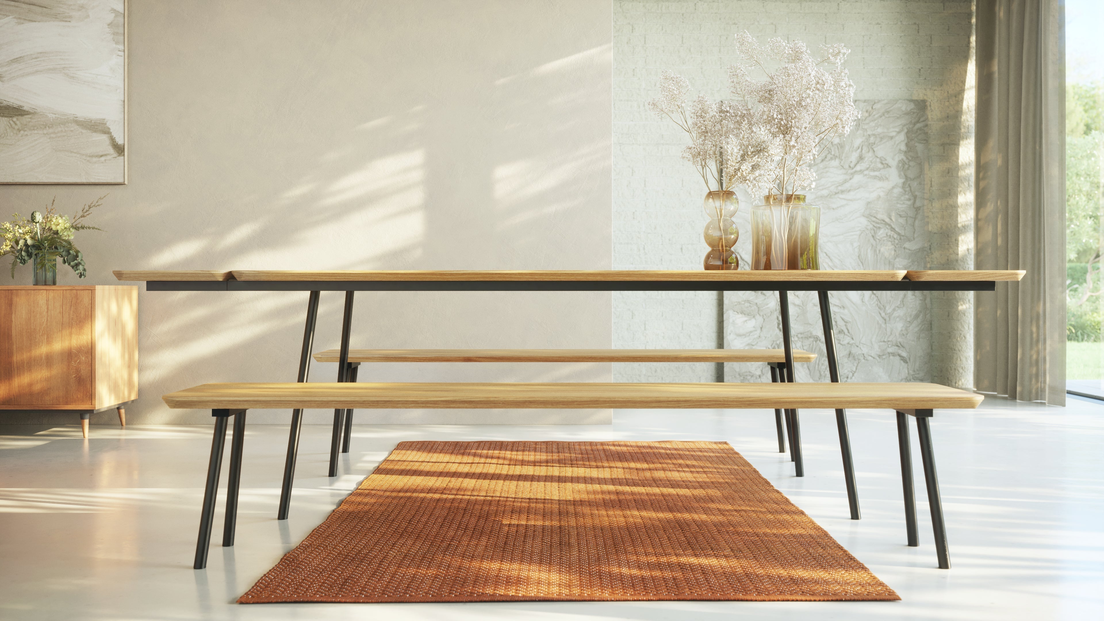 MARTA BENCH | Oak | 190 x 35 x 3 cm | N49/N50/51B Stock