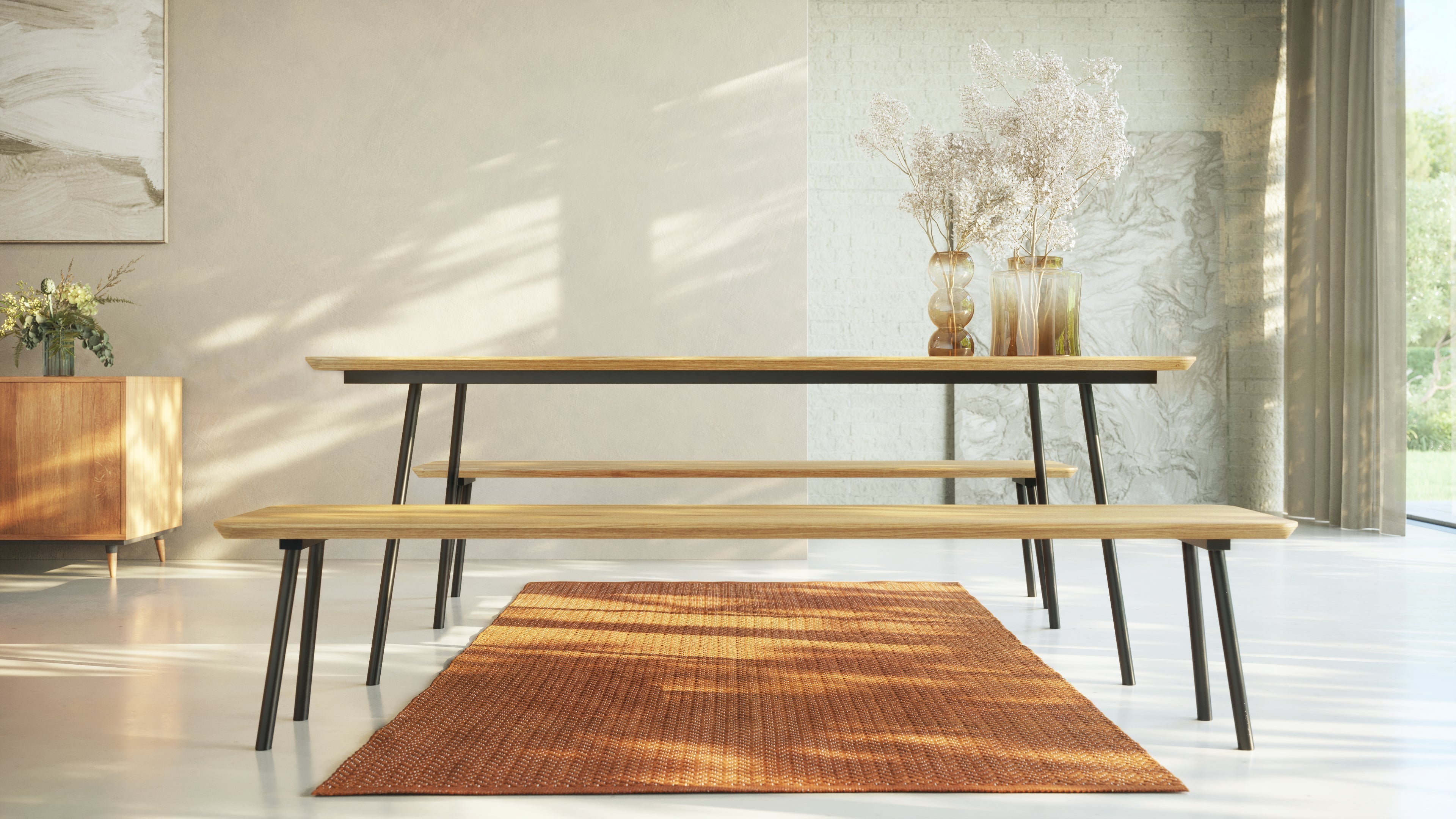 MARTA BENCH | Oak | 190 x 35 x 3 cm | N49/N50/51B Stock