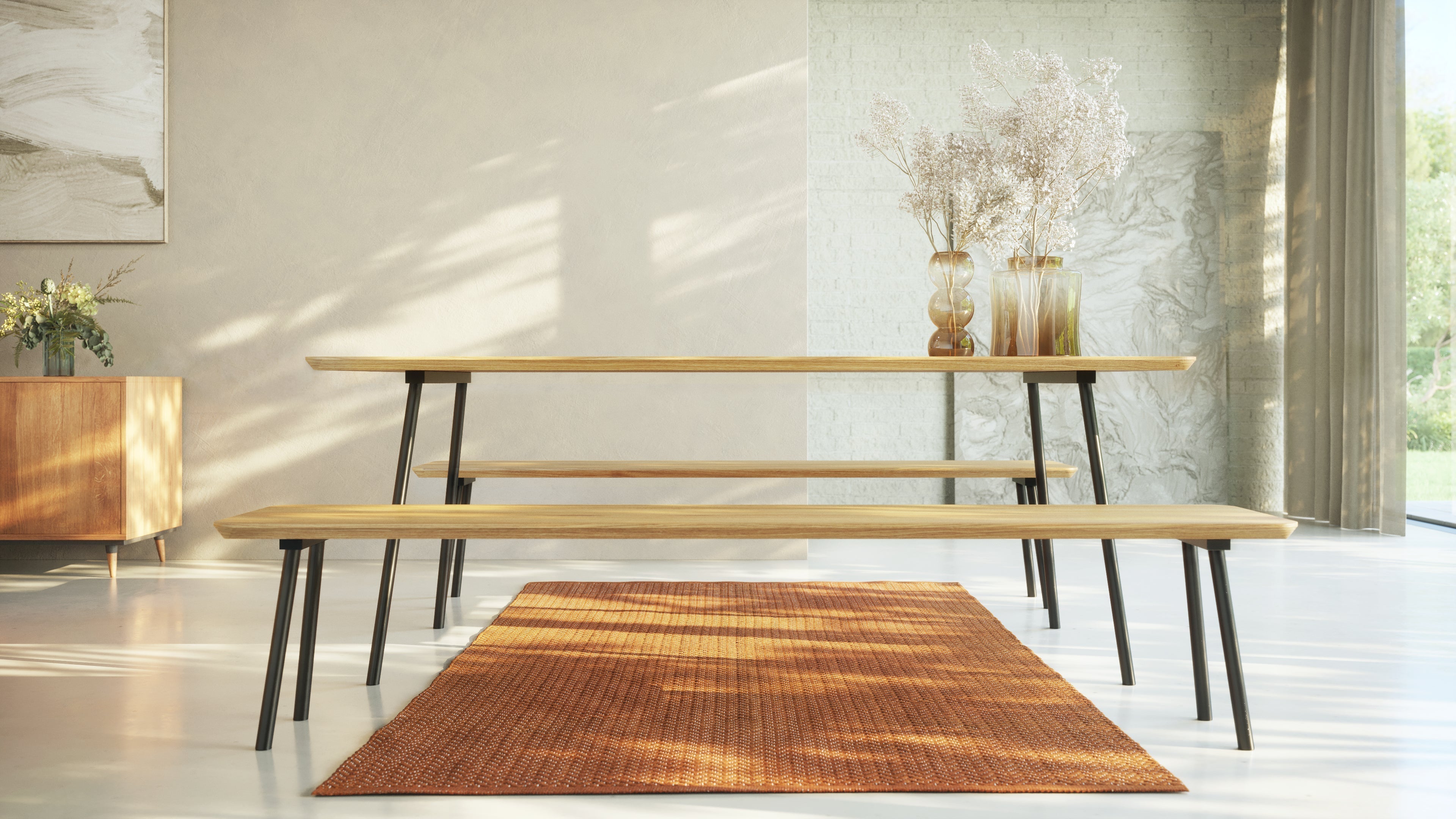 MARTA BENCH | Oak | 190 x 35 x 3 cm | N49/N50/51B Stock