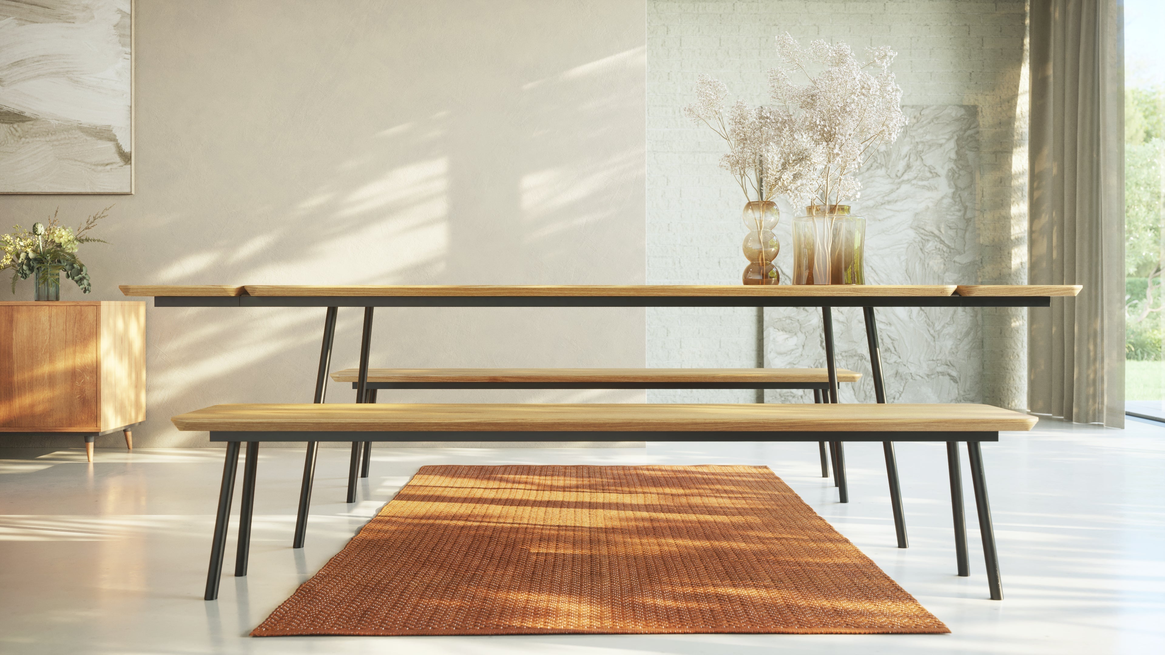 MARTA BENCH | Oak | 190 x 35 x 3 cm | N49/N50/51B Stock