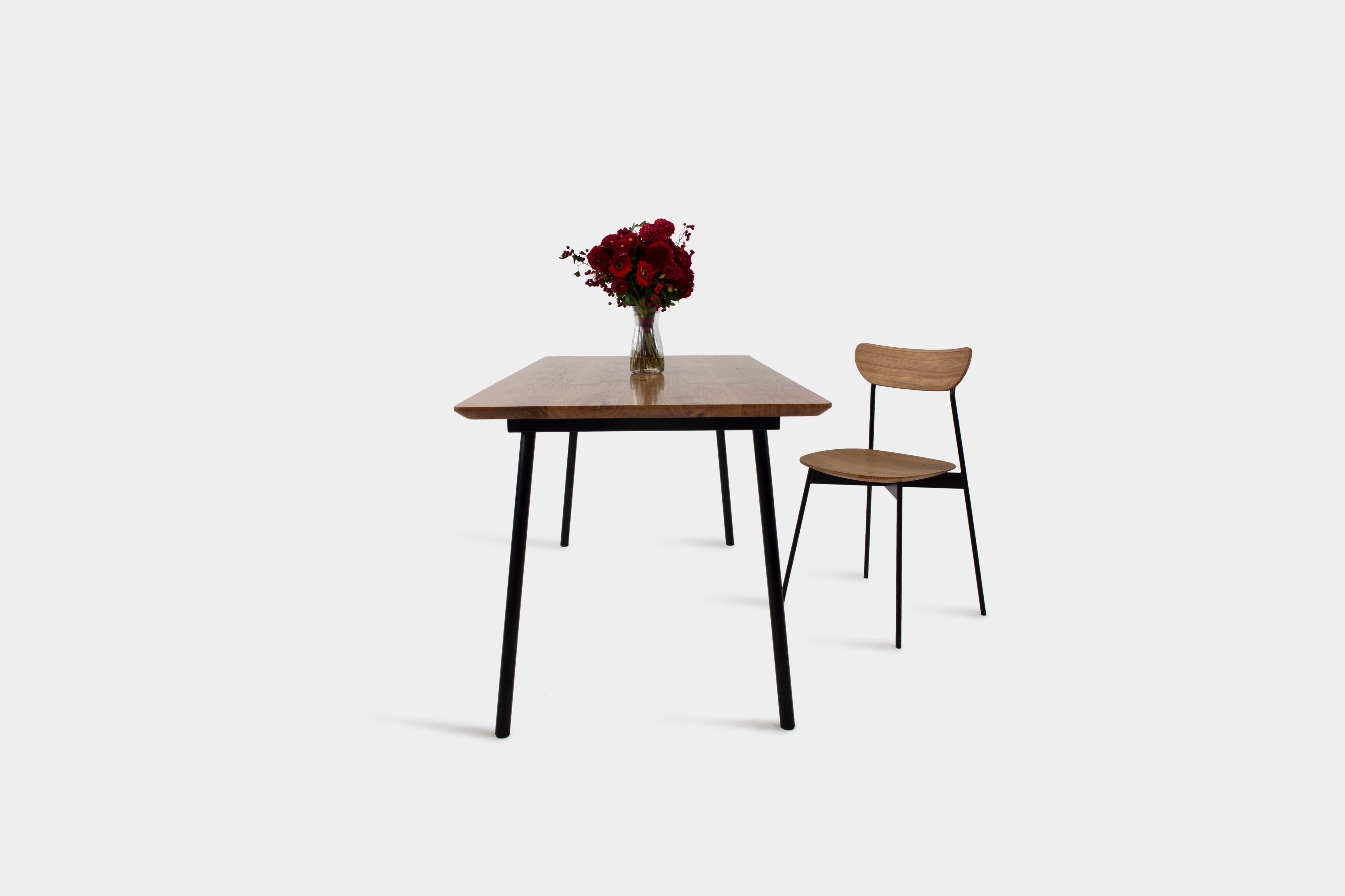 Mid Century Dining Chair With Steel Legs | MAYA Chair-Hardman Design