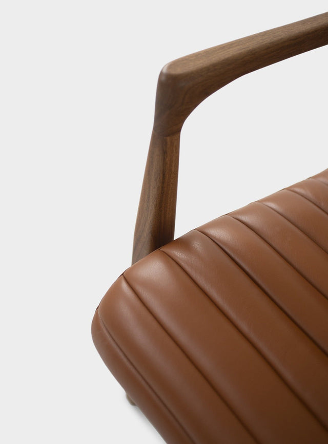 LAICA | Modern Armchair and Ottoman in Italian Leather or Wool image 13