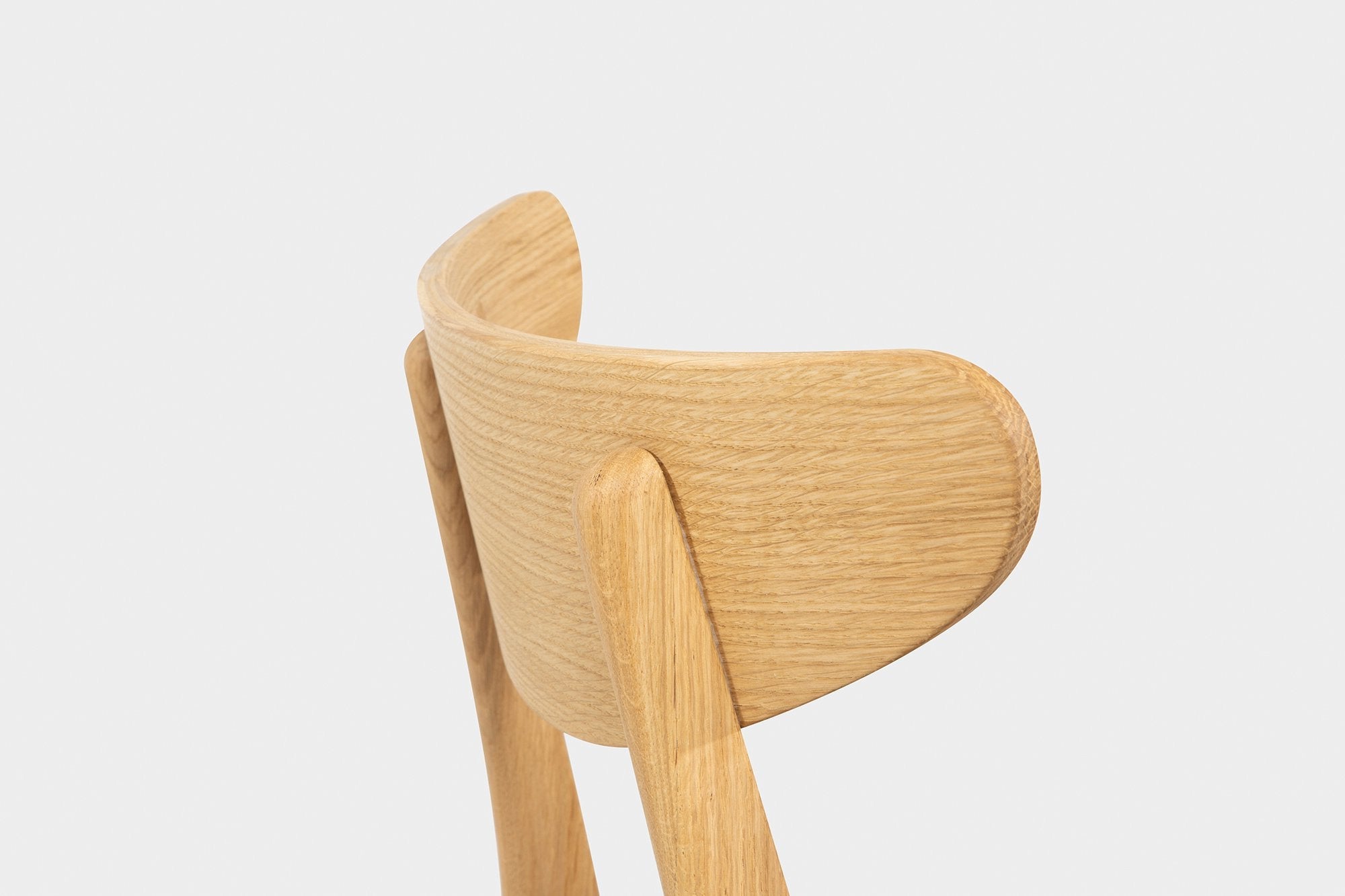 Oak or Walnut Dining Chair Upholstered in Wool or Leather | CAROLIAH-Hardman Design