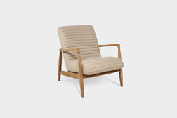 LAICA | Modern Armchair and Ottoman in Italian Leather or Wool