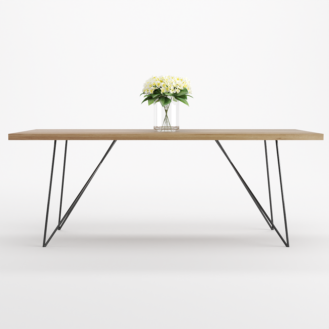 Bauhaus Walnut Dining Table on Metal Legs | AEMILIA-Hardman Design