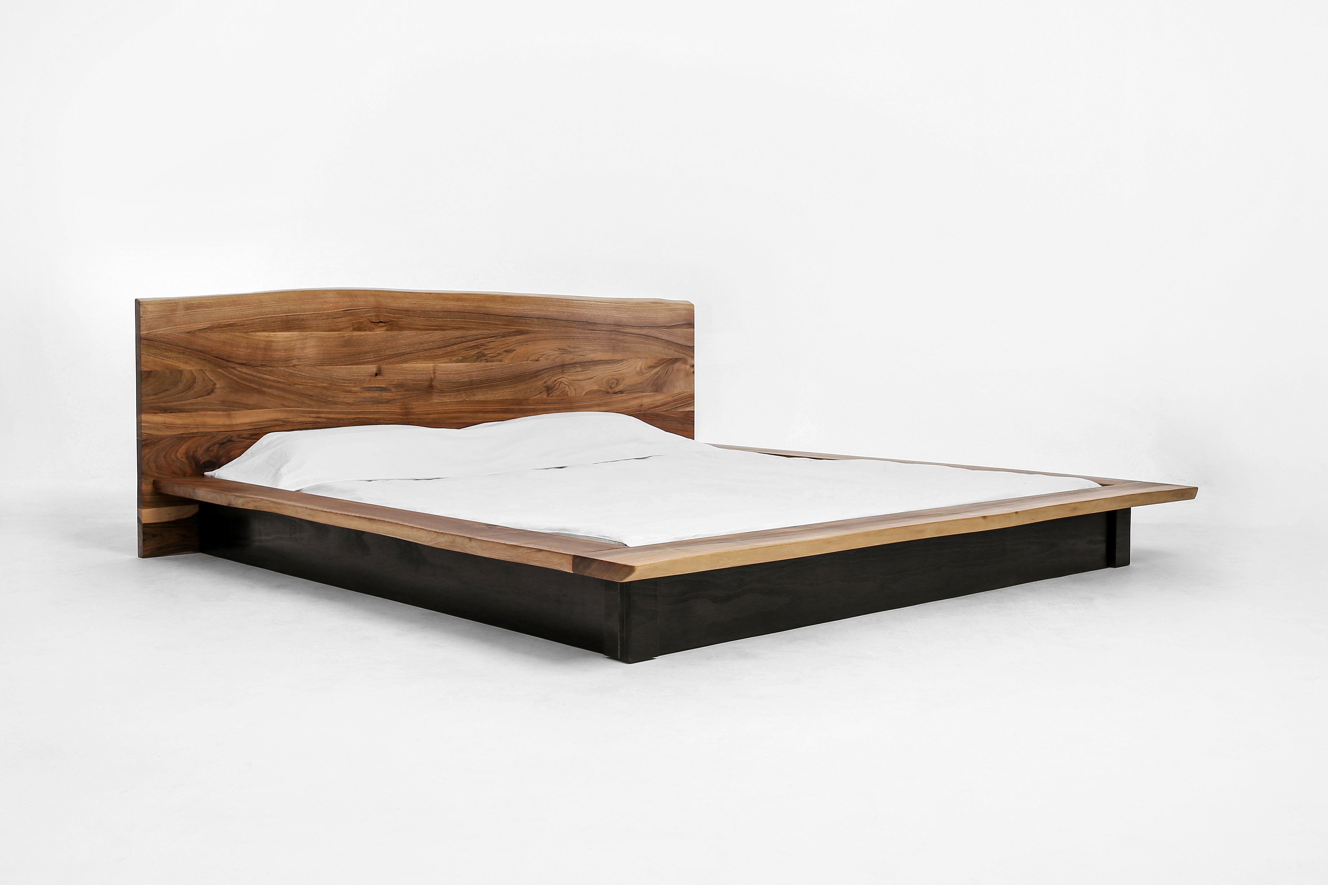 KAATJE | Walnut Platform Bed Frame and Headboard