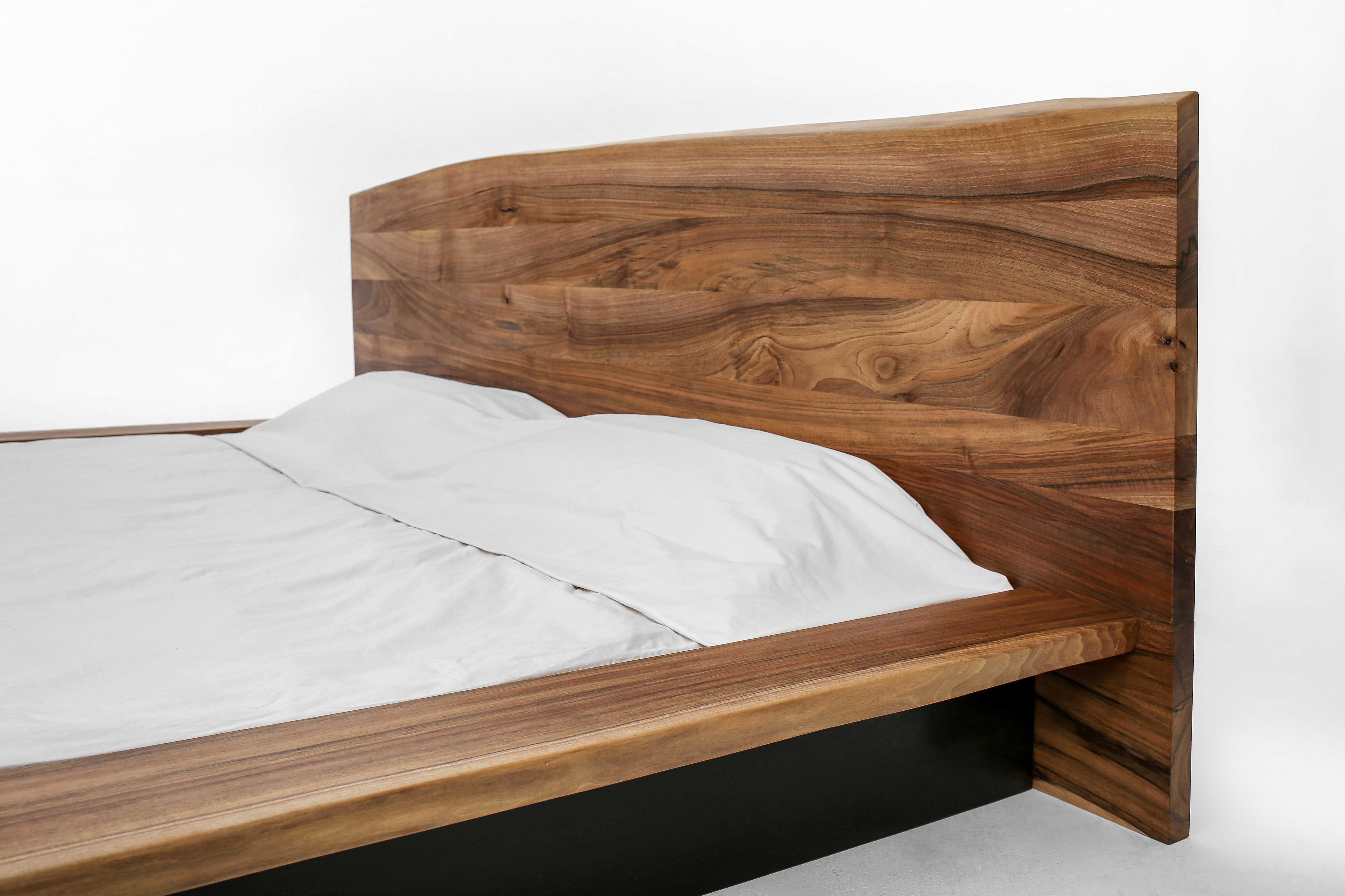 KAATJE | Walnut Platform Bed Frame and Headboard